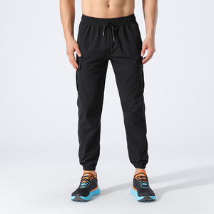 Nouveau pantalon de jogging cargo pour homme, coupe droite ample, décontracté élégant, élastique, noir, pour le sport et la gym, idéal pour l'été - Product Image 3