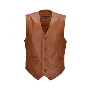 Gilet en cuir sans manches pour homme, tendance, coupe-vent et respirant, en vente en ligne en gros, faible MOQ - Product Image 1