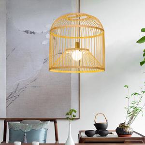 Top Selling Bamboo Rattan Lampshade Handwoven Hanging <b>Light</b> For Contemporary Interior Decor - Product Image 6