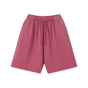 Shorts Bermuda en Coton Uni pour Homme, Taille Élastique, Fermeture à Cordon, Tissu Respirant, Style Taille Mi-Haute - Product Image 6