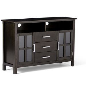 Mobile TV Alto Kitchener in Legno di Hickory Marrone, Pezzo d'Arredamento Elegante e di Stile - Product Image 2