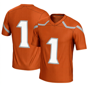 Nouvelle arrivée, maillot de football américain personnalisé, col en V, uniforme d'équipe, vêtements de sport de performance, maillot de jeu, OEM ODM, 100% polyester - Product Image 2