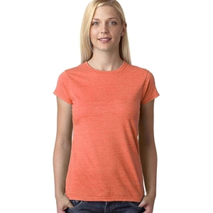 T-shirt d'été respirant pour femme en polyester/coton, uni, décontracté, col rond, manches courtes, anti-boulochage, imprimé - Product Image 6