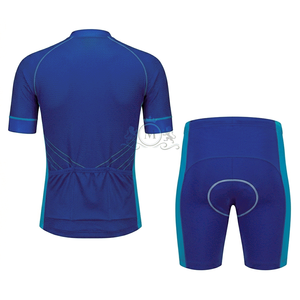 Men's Cycling Jersey Set Blue Sublimation Print Breathable Polyester <b>Road</b> Bike Kit Adult Custom Design - Product Image 2