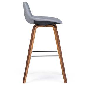 Randolph, lot de 2 tabourets de bar en bois courbé gris pierre, hauteur comptoir, tabouret hauteur comptoir - Product Image 4