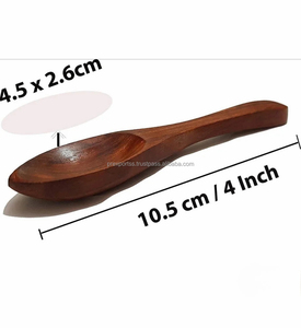 Cuchara de té Matcha de madera de lujo con mango para medir y regalos de negocios con producción de fabricación de color de madera natural - Product Image 2