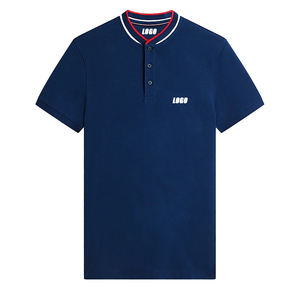 Polo de cuello béisbol con etiqueta privada, corte ajustado, para hombre, estilo moderno y urbano, tejido piqué transpirable, informal. - Product Image 6