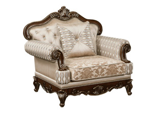 Juego de Sofás Chesterfield de Madera de Teca Sólida de Lujo, Estilo Moderno de Mediados de Siglo, 6 Plazas, Tapizado en Tela, Ecológico, para Apartamentos y Hoteles - Product Image 6