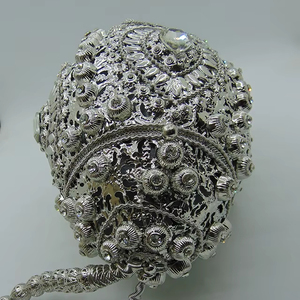 Sacs à main de soirée pour femmes, sacs de mariée, sacs Potli en métal - Product Image 1