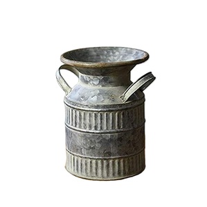 Hot Arrival Traditional Design <b>Galvanized</b> Metal Milk Can with Handle Eco-Friendly & Customizable Size Shape Color - Product Image 2