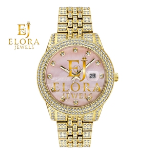 Reloj de Cuarzo Analógico Plateado Elegante para Hombre de la Mejor Calidad con Bisel Decorativo de Cristal y Brazalete Metálico Ancho Entrelazado - Product Image 4