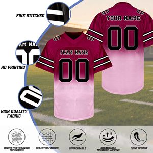 เสื้อฟุตบอลอเมริกันวินเทจแบบสั่งทำพิเศษ ทรงโอเวอร์ไซส์ ผ้าตาข่าย สตรีทแวร์ ซับลิเมชั่น ชุดทีม แห้งเร็ว ชุดกีฬา - Product Image 5