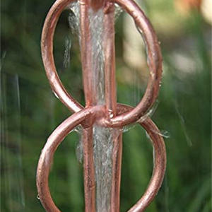 Chaîne de pluie en acier Corten pour jardin, décoration extérieure pour gouttière - Product Image 3
