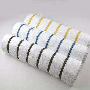 ผ้าขนหนูอาบน้ำสีขาว 100% ผ้าฝ้ายเทอร์รี่ทอ น้ำหนักปานกลาง ซึมซับความชื้นได้ดี แบบเรียบ สำหรับใช้ในโรงแรมและสปา - Product Image 5
