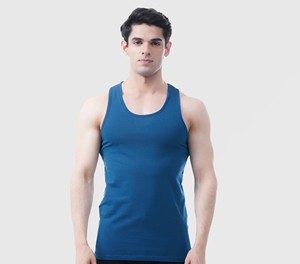 Mens <b>Slim</b> Fit Ribbed Tank Top Sleeveless Fitness Vest Soft Stretch Workout Shirt Casual Summer Active Wear - Product Image 2