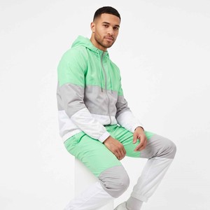 Ensemble de survêtement unisexe personnalisé en nylon coupe-vent écologique à capuche, 2 pièces, avec cordon de serrage, style streetwear - Product Image 3