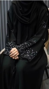 Export Quality Luxury <b>Women</b> <b>Abaya</b> 3D Embroidery Long Sleeve Modest Islamic Dress with Belt for Party and Casual Wear - Product Image 6
