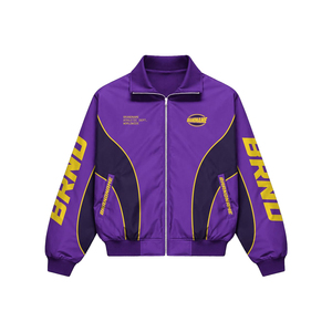 Your Brand name Mens Sporty Tracksuit <b>Set</b> Purple Yellow Sublimation Print Quick Dry <b>Knitted</b> Jacket Shorts Spring windbreaker <b>set</b> - Product Image 5