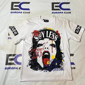 Camisetas de Hombre de Alta Calidad, Talla Grande, Transpirables, 100% Algodón, Impresión Serigrafiada, Corte Holgado, Estilo Urbano - Product Image 1