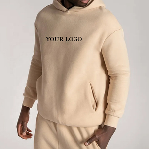 Survêtement personnalisé pour homme, sweat à capuche oversize en molleton, ensemble jogging deux pièces en coton - Product Image 5
