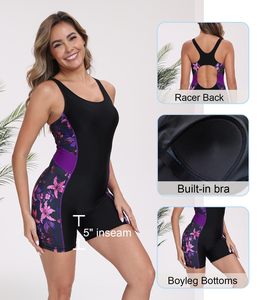 Maillot de bain une pièce athlétique personnalisé pour femme, col carré, séchage rapide, extensible, vêtements de plage, marque privée OEM - Product Image 5