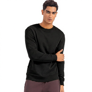 Sudadera de Cuello Redondo Color Amarillo Mostaza para Hombre, Corte Regular, Tejido de Algodón, Estilo Casual para Otoño - Product Image 2