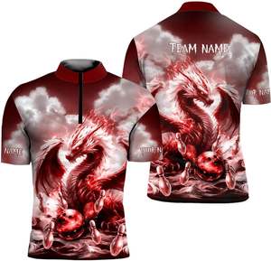 Manufacturer Sublimation Casual T Shirt Tshirts Sport Men Polo T-Shirt Retro <b>Bowling</b> Shirts - Product Image 6