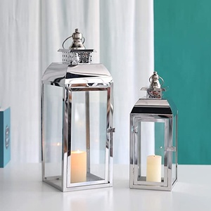 Stainless Steel Hanging <b>Candle</b> <b>Lanterns</b> Pagoda <b>Candle</b> <b>Lanterns</b> <b>Large</b> <b>Candle</b> Holder for Indoor Party Wedding Living Room - Product Image 2
