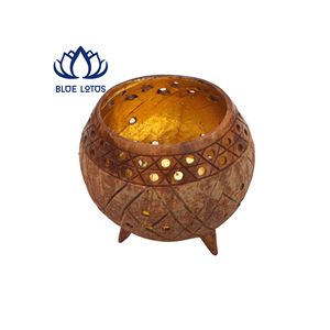 BEST SELLER Natural Coconut Shell <b>Pot</b> with Rope Hanger for <b>Herbs</b> and Garden Plant Decoration - Product Image 1