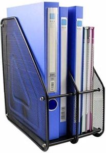 Organizador de Archivos de Malla Negra para Escritorio de Oficina, Caja de Archivos Metálica Resistente para Documentos, Archivos, Libros y Accesorios de Oficina - Product Image 5