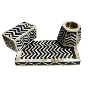 Ensemble Mubkhar artisanal en nacre incrustée de perles, brûleur d'encens arabe au bois de santal, religieux pour le Ramadan, l'Aïd, parfum d'ambiance pour la maison - Product Image 5