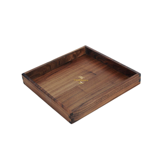 Plateau carré en bois de haute qualité, plateau de service en bois massif naturel pour la cuisine et la table à manger - Product Image 6