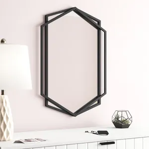 Miroir mural en métal fait main, nouveau miroir décoratif élégant pour salon de luxe, chambre à coucher, hôtel, intérieur contemporain, maison - Product Image 6