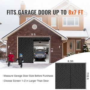 Kit d'isolation magnétique thermique moderne pour porte de garage hivernale 8x7FT, rideau de porte en tissu Oxford 300D pour porte de garage hivernale 8x7FT - Product Image 3