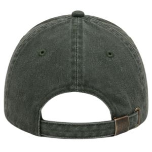 Gorra de Béisbol Vintage Color Verde Oliva Oscuro con Bordado 3D y Estampado Abstracto, Visera Curva Ajustable, Unisex, Logotipo Personalizado OEM ODM - Product Image 2