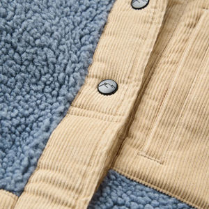 บริการ OEM เสื้อแจ็คเก็ตเชอร์ปาสำหรับเด็กผู้ชาย อุ่นสบายสำหรับฤดูหนาว แฟชั่นสำหรับกิจกรรมกลางแจ้ง กันลม หนา อุ่น พร้อมกระดุมปิด - Product Image 4