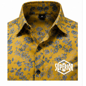 Chemise décontractée pour homme à motif floral de qualité supérieure avec un tissu doux et respirant et une coupe régulière confortable pour tous les jours - Product Image 3