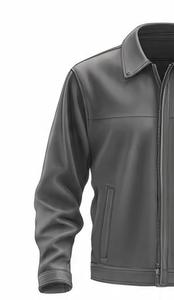 High Quality Men's Leather <b>Jacket</b> Zipper Closure Autumn Wear - Product Image 5