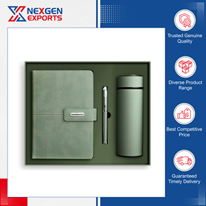Set de Regalo Corporativo Nexgen Exports-06, Cuaderno de Tapa Dura Estilo Vintage en Cuero PU con Termo para Oficina y Escuela - Product Image 4