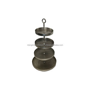 Escaparate de postres de boda de diseño moderno, elevador de pasteles de cuatro niveles, herramientas de pastel atemporales de proveedor indio - Product Image 6