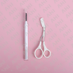 Tijeras de Acero Inoxidable Sólido Rectas y Curvas con Microresorte para Pestañas y Cejas, Nuevo Ingreso - Product Image 5
