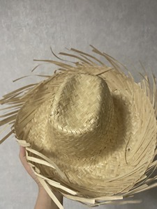 Chapeau de paille unisexe rayé de 50 cm, fabrication vietnamienne, pour le festival Cinco de Mayo, idéal pour les fêtes, sombrero mexicain, sports et cyclisme - Product Image 1