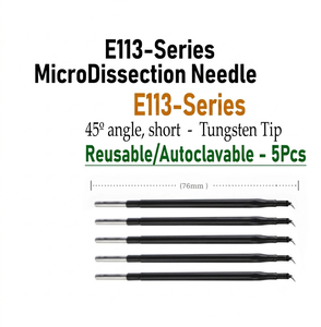 Série d'aiguilles de micro-dissection Colorado, angle de 45 degrés, pointe courte en tungstène, réutilisables, en acier inoxydable, électrochirurgie, diathermie - Product Image 2