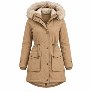 Veste d'hiver pour femmes, veste de sport décontractée en coton rembourré pour le confort en plein air, taille plus, veste parka coupe-vent en gros - Product Image 5