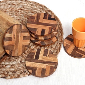 Artizon Studio Eco-Friendly Luxury Wooden <b>Mats</b> & Pads Customized Shape & Thickness 10cm Diameter Dining Table <b>Bar</b> - Product Image 6