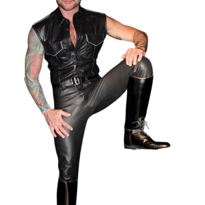 Jeans de Cuero de Talle Bajo, Ecológicos, Impermeables, Formales, Cómodos y Elegantes para un Estilo Moderno y Atrevido - Product Image 6