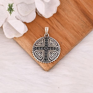 Collier pendentif bohème en argent sterling 925 avec CZ noir, best-seller, bijoux personnalisés pour femmes, bijoux fins - Product Image 2