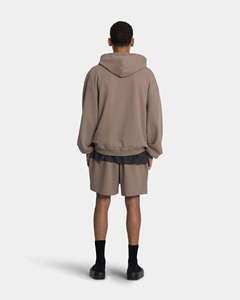 <b>Men</b> Heavy 460G Terry Cotton Hoodie Solid Color Oversized <b>Pullover</b> Anti-Shrink Unlined Casual Streetwear Winter Sweatshirt - Product Image 4