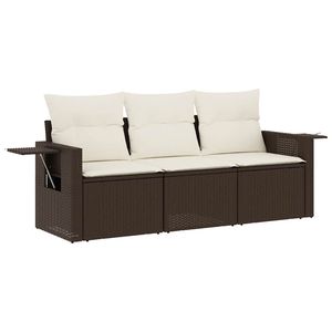 Grand ensemble de canapés de jardin pliables en rotin PE marron - Product Image 2