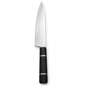 Cuchillo de Chef Japonés de Hoja Fija, Acero Inoxidable Satinado, Cuchillo de Cocina con Mango de Ébano Negro, DIY Industrial OEM - Product Image 3